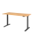 Sitz-Steh-Schreibtisch XMKA, elektrisch h&ouml;henverstellbar, 70-120cm (H), 180x80cm (BxT), rechteckig, buche / graphit