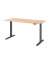Sitz-Steh-Schreibtisch XMKA, elektrisch h&ouml;henverstellbar, 70-120cm (H), 180x80cm (BxT), rechteckig, eiche / graphit