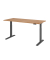 Sitz-Steh-Schreibtisch XMKA, elektrisch h&ouml;henverstellbar, 70-120cm (H), 180x80cm (BxT), rechteckig, nussbaum / graphit