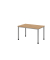 Schreibtisch H-Serie, manuell h&ouml;henverstellbar, 68-76cm (H), 120x80cm (BxT), rechteckig, asteiche / silber