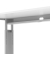 Schreibtisch O-Serie mini, manuell h&ouml;henverstellbar, 65-85cm (H), 140x67cm (BxT), rechteckig, asteiche / silber