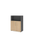 Regalschrank FlexWall VFW38T2KG/G/E/BS, abschlie&szlig;bar, 3 OH, grafit/eiche, 80x109,8x40cm (BxHxT)