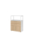 Regalschrank FlexWall VFW38K1RG/W/E/BS, nein, 2 OH, wei&szlig;/eiche, 80x109,8x40cm (BxHxT)