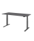 Sitz-Steh-Schreibtisch Basic, elektrisch h&ouml;henverstellbar, 64-129cm (H), 180x80cm (BxT), rechteckig, graphit / graphit