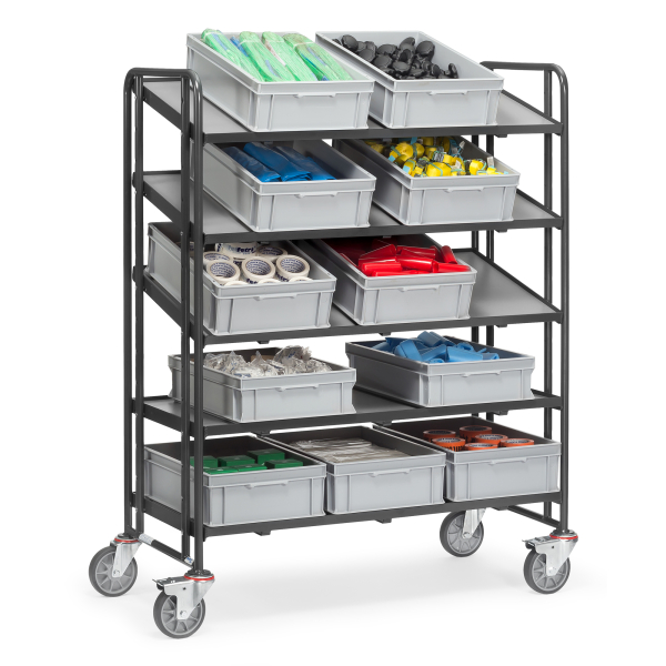 4017976313849 - Eurokastenwagen 5Böden GREY EDITION 1240x610mm 4017976313849 fetra