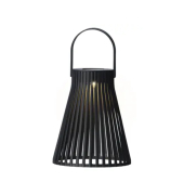 Solar Laterne wicker schwarz