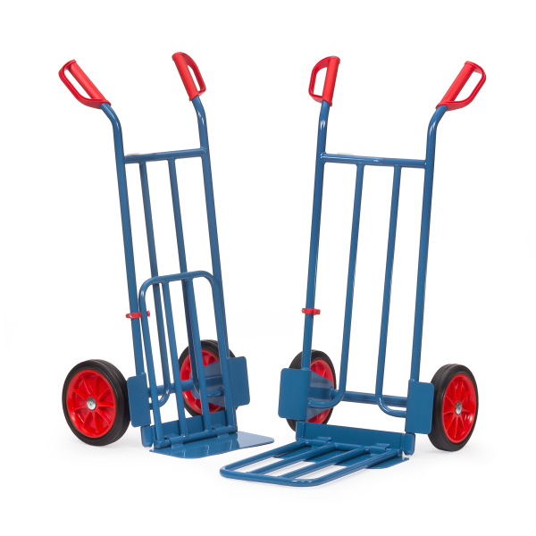 4017976611167 - Fetra - Stahlrohrkarre mit Klappschaufel Höhe 1150mm mit Vollgummi-Bereifung