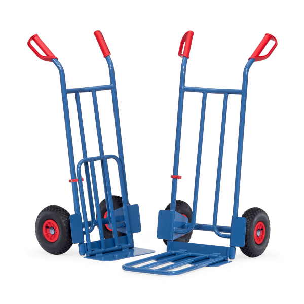 4017976711164 - Fetra - Stahlrohrkarre mit Klappschaufel Höhe 1150mm mit Luft-Bereifung