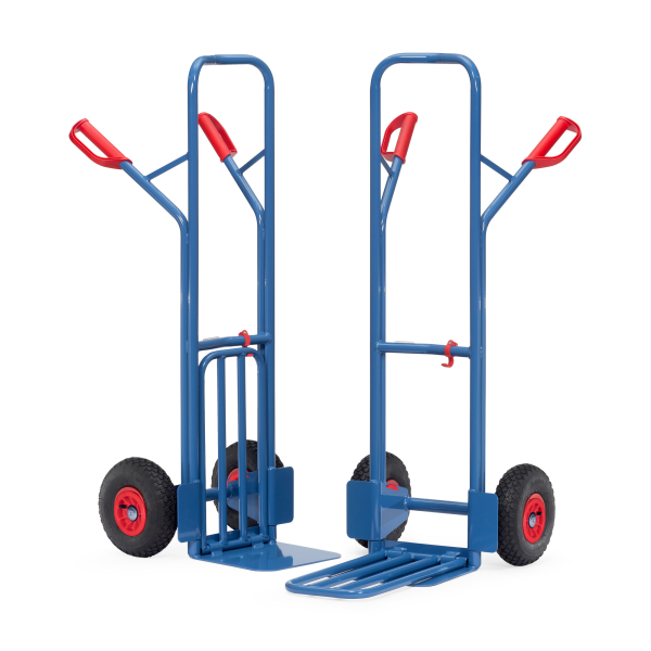 4017976913261 - Stahlrohrkarre mit Klappschaufel Höhe 1300mm mit Luft-Bereifung - Fetra