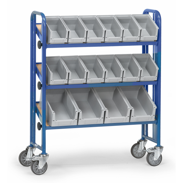 4017976028828 - Fetra fetra 2882 Etagenwagen Stahl pulverbeschichtet Traglast (max) 250 kg Brillantblau (RAL 5007)