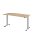 Sitz-Steh-Schreibtisch XMST, elektrisch h&ouml;henverstellbar, 72-119cm (H), 200x100cm (BxT), rechteckig, eiche / silber