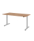 Sitz-Steh-Schreibtisch XMST, elektrisch h&ouml;henverstellbar, 72-119cm (H), 200x100cm (BxT), rechteckig, nussbaum / silber