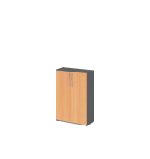 Aktenschrank 4550 V4550/G/6/BM, nein, 3 OH, grafit/buche