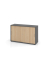 Schiebet&uuml;renschrank 1752S V1752S/G/E/BS, abschlie&szlig;bar, 2 OH, graphit/eiche, 120x74,8x40cm (BxHxT)