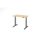 Sitz-Steh-Schreibtisch VXDSM, elektrisch h&ouml;henverstellbar, 63,5-128,5cm (H), 120x80cm (BxT), rechteckig, ahorn / graphit