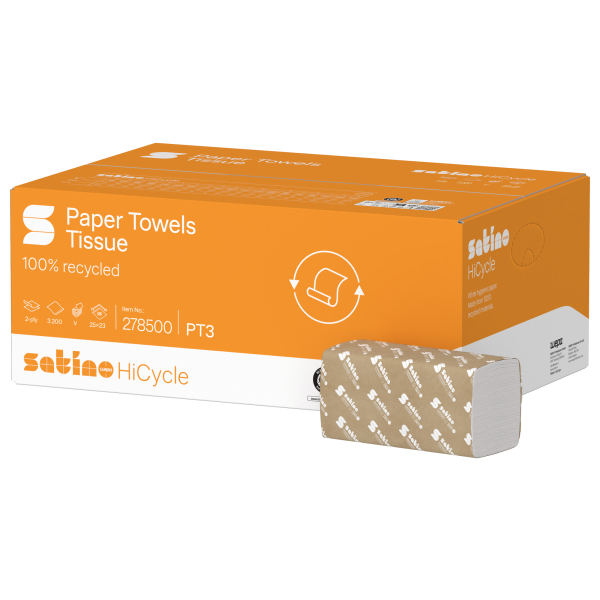 4000735375356 - Papierhandtücher HiCycle 278500 2-lagig 4000735375356 3200 Stück
