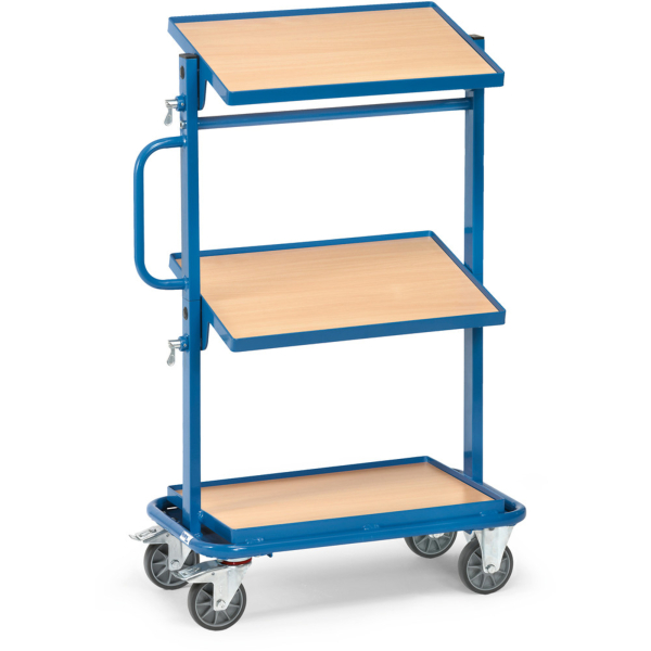 Fetra Gesamttragfähigkeit 200 kg 32911 Etagenwagen Stahl pulverbeschichtet Traglast (max) 150 kg Brillantblau (RAL 5007)