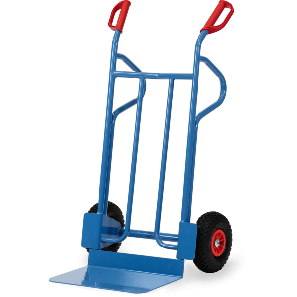 4017976212166 - Fetra - Stahlrohrkarre mit Luftbereifung Höhe 1200mm Schaufel 300x480mm