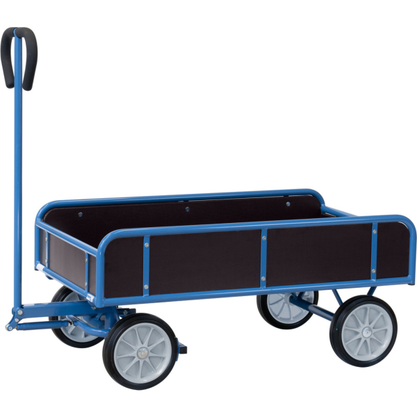 4017976741246 - Handwagen mit 4 Wänden Vollgummi 1145x645 mm Ladefläche 400kg Tragkraft - Fetra