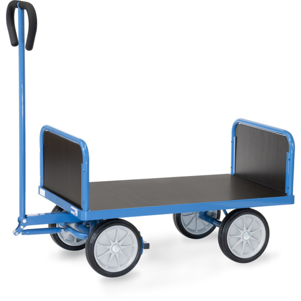 4017976840215 - Fetra Handwagen mit 2 Stirnwänden Vollgummibereifung 1000x600 mm Ladefläche