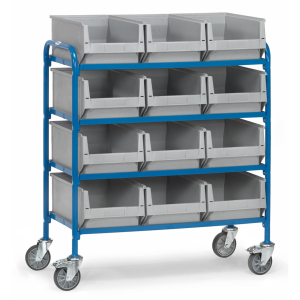 Fetra 32941 Etagenwagen Stahl pulverbeschichtet Traglast (max) 250 kg Brillantblau (RAL 5007)
