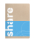 Notizbuch 4-0015139, share, pastellblau, A6, kariert, 80g, 40 Blatt / 80 Seiten