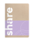 Notizbuch 4-0015134, share, pastellviolet, A6, kariert, 80g, 40 Blatt / 80 Seiten