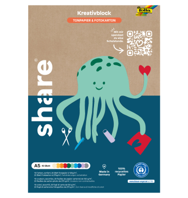 Bastelblock sort A5 40Bl