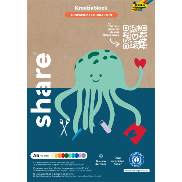 4057305075406 - Bastelblock sort A5 40Bl 4057305075406 share