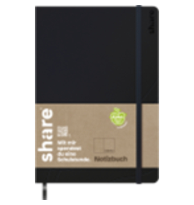 Notizbuch 4-0014103-1, dunkelblau, A5, blanko, 80g, 96 Blatt / 192 Seiten
