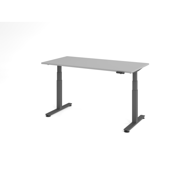 4032062306765 - Sitz-Steh-Schreibtisch VXDSM elektrisch höhenverstellbar 635-1285cm (H) 160x80cm (BxT) rechteckig lichtgrau   graphit 403