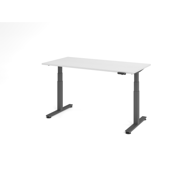 4032062306819 - Sitz-Steh-Schreibtisch VXDSM elektrisch höhenverstellbar 635-1285cm (H) 160x80cm (BxT) rechteckig weiß   graphit 40320623