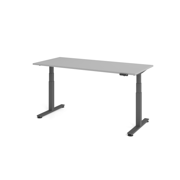 4032062306840 - Sitz-Steh-Schreibtisch VXDSM elektrisch höhenverstellbar 635-1285cm (H) 180x80cm (BxT) rechteckig lichtgrau   graphit 403