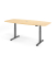 Konferenztisch XDSM, elektrisch h&ouml;henverstellbar 62-127cm (H), 220x103cm (BxT), 8 Personen, Tonnenform, ahorn / graphit