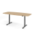 Konferenztisch XDSM, elektrisch h&ouml;henverstellbar 62-127cm (H), 220x103cm (BxT), 8 Personen, Tonnenform, eiche / graphit