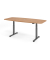 Konferenztisch XDSM, elektrisch h&ouml;henverstellbar 62-127cm (H), 220x103cm (BxT), 8 Personen, Tonnenform, nussbaum / graphit