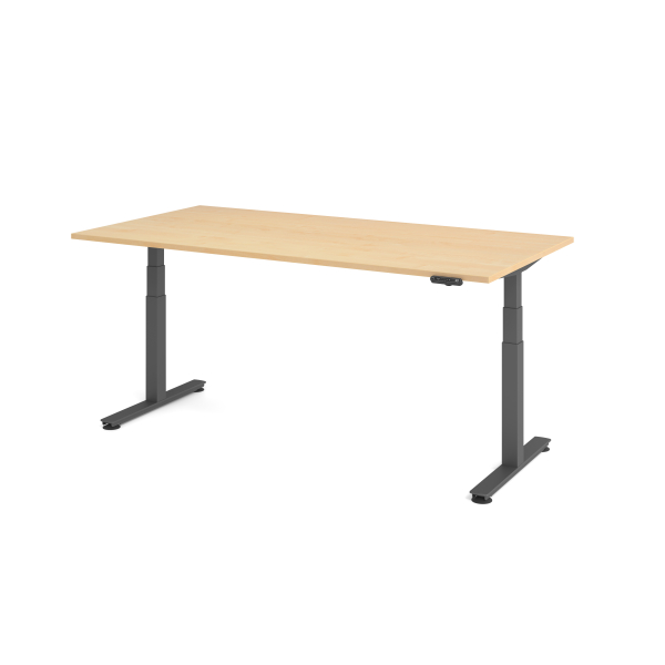4032062306970 - Sitz-Steh-Schreibtisch VXDSM elektrisch höhenverstellbar 635-1285cm (H) 200x100cm (BxT) rechteckig ahorn   graphit 403206