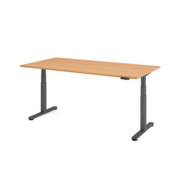 4032062306994 - Sitz-Steh-Schreibtisch VXDSM elektrisch höhenverstellbar 635-1285cm (H) 200x100cm (BxT) rechteckig buche   graphit 403206