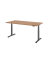 Sitz-Steh-Schreibtisch VXDSM, elektrisch h&ouml;henverstellbar, 63,5-128,5cm (H), 200x100cm (BxT), rechteckig, nussbaum / graphit