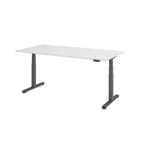 4032062307038 - Sitz-Steh-Schreibtisch VXDSM elektrisch höhenverstellbar 635-1285cm (H) 200x100cm (BxT) rechteckig weiß   graphit 4032062