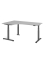 Sitz-Steh-Schreibtisch VXDSM, elektrisch h&ouml;henverstellbar, 63,5-128,5cm (H), 200x120cm (BxT), L-Form, lichtgrau / graphit