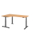 Sitz-Steh-Schreibtisch VXDSM, elektrisch h&ouml;henverstellbar, 63,5-128,5cm (H), 200x120cm (BxT), L-Form, buche / graphit