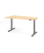 Sitz-Steh-Schreibtisch VXDSM, elektrisch h&ouml;henverstellbar, 63,5-128,5cm (H), 180x100cm (BxT), Trapezform, ahorn / graphit