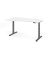 Sitz-Steh-Schreibtisch VXDSM, elektrisch h&ouml;henverstellbar, 63,5-128,5cm (H), 180x100cm (BxT), Trapezform, wei&szlig; / graphit