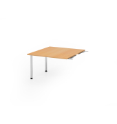 Verbindungsplatte h&ouml;henverstellbar KT12C buche, chrom rechteckig 120,0 x 130,0 x 72,0 - 74,0 cm 