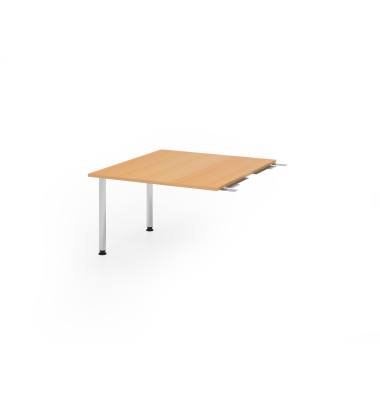 Verkettungsplatte KT12C, 120x130cm (BxT), rechteckig, buche, 25mm