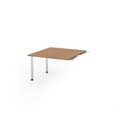 Verbindungsplatte h&ouml;henverstellbar KT12C nussbaum, chrom rechteckig 120,0 x 130,0 x 72,0 - 74,0 cm 