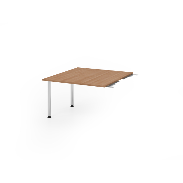 4032062314739 - Verbindungsplatte höhenverstellbar KT12C nussbaum chrom rechteckig 1200 x 1300 x 720 - 740 cm  4032062314739 Hammerbacher