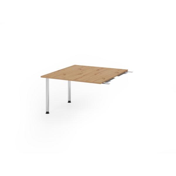 4032062314746 - Verbindungsplatte höhenverstellbar KT12C asteiche chrom rechteckig 1200 x 1300 x 720 - 740 cm  4032062314746 Hammerbacher