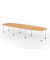 Konferenztisch K-Serie, manuell h&ouml;henverstellbar 72-74cm (H), 400cmx85/130cm (BxT), 14 Personen, Tonnenform, buche / graphit